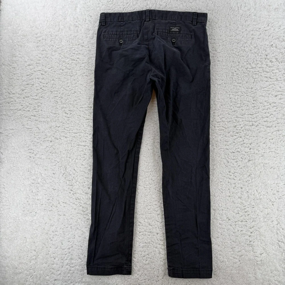 Banana Republic Fulton‎ Skinny Chino Pants Mens 32x32 Black Slim Stretch Casual